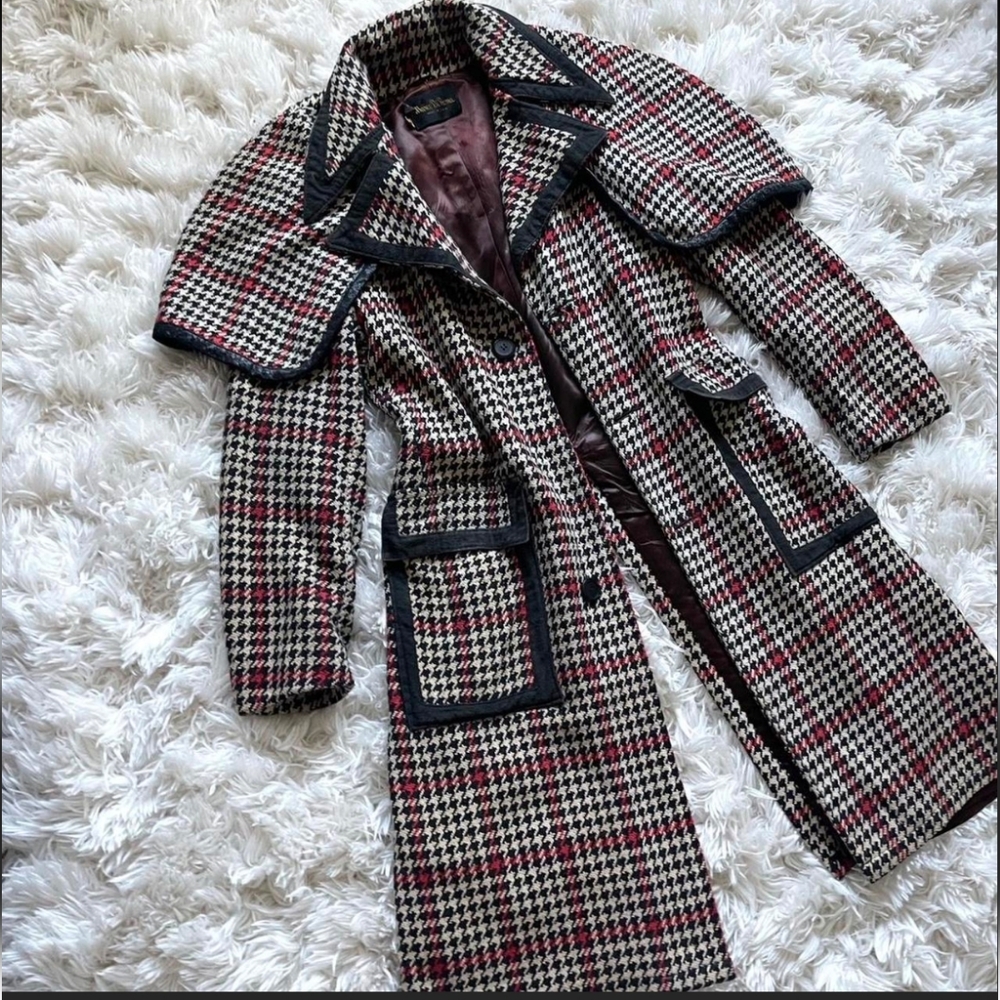 Vintage Tweed Coat with Removable Cape